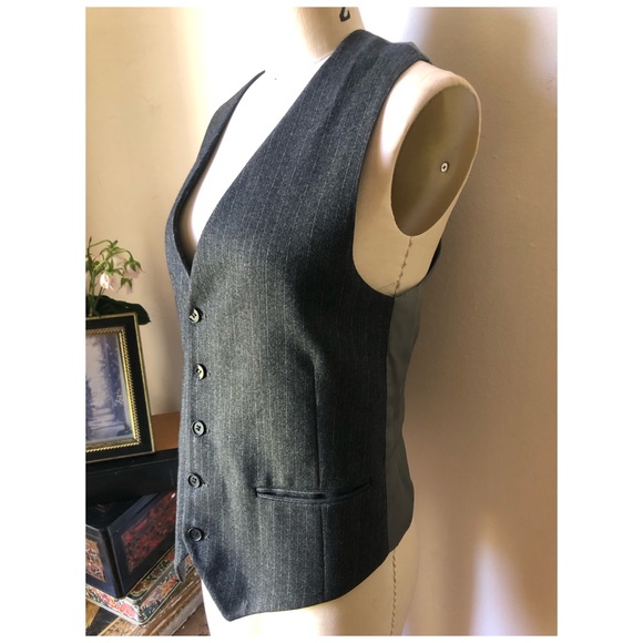Yves Saint Laurent Vintage Grey pure wool pinstripe blazer and vest - Picture 12 of 15